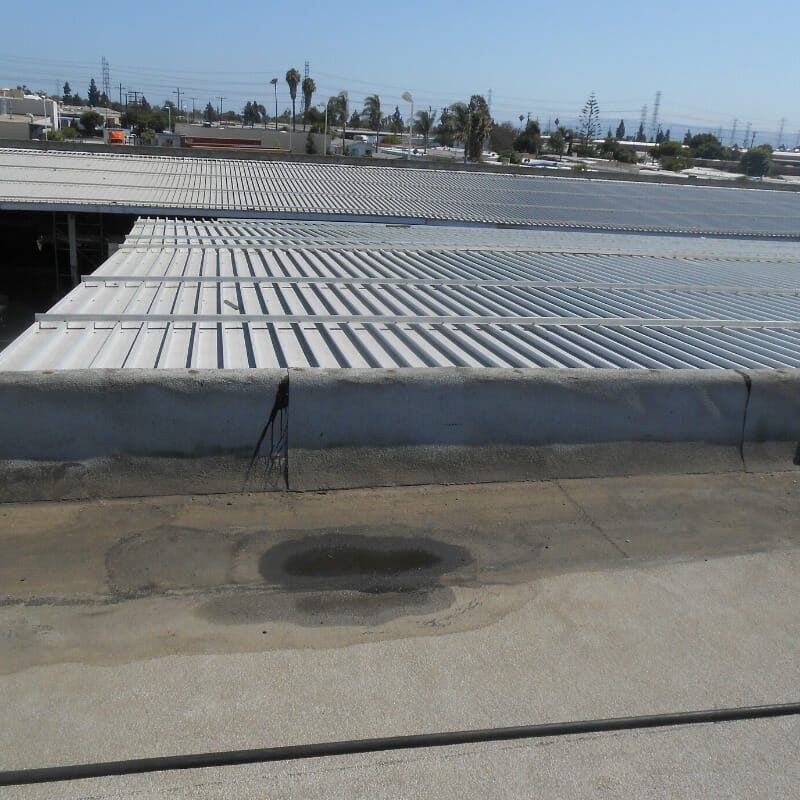 Ponding Water on Flat Roof
