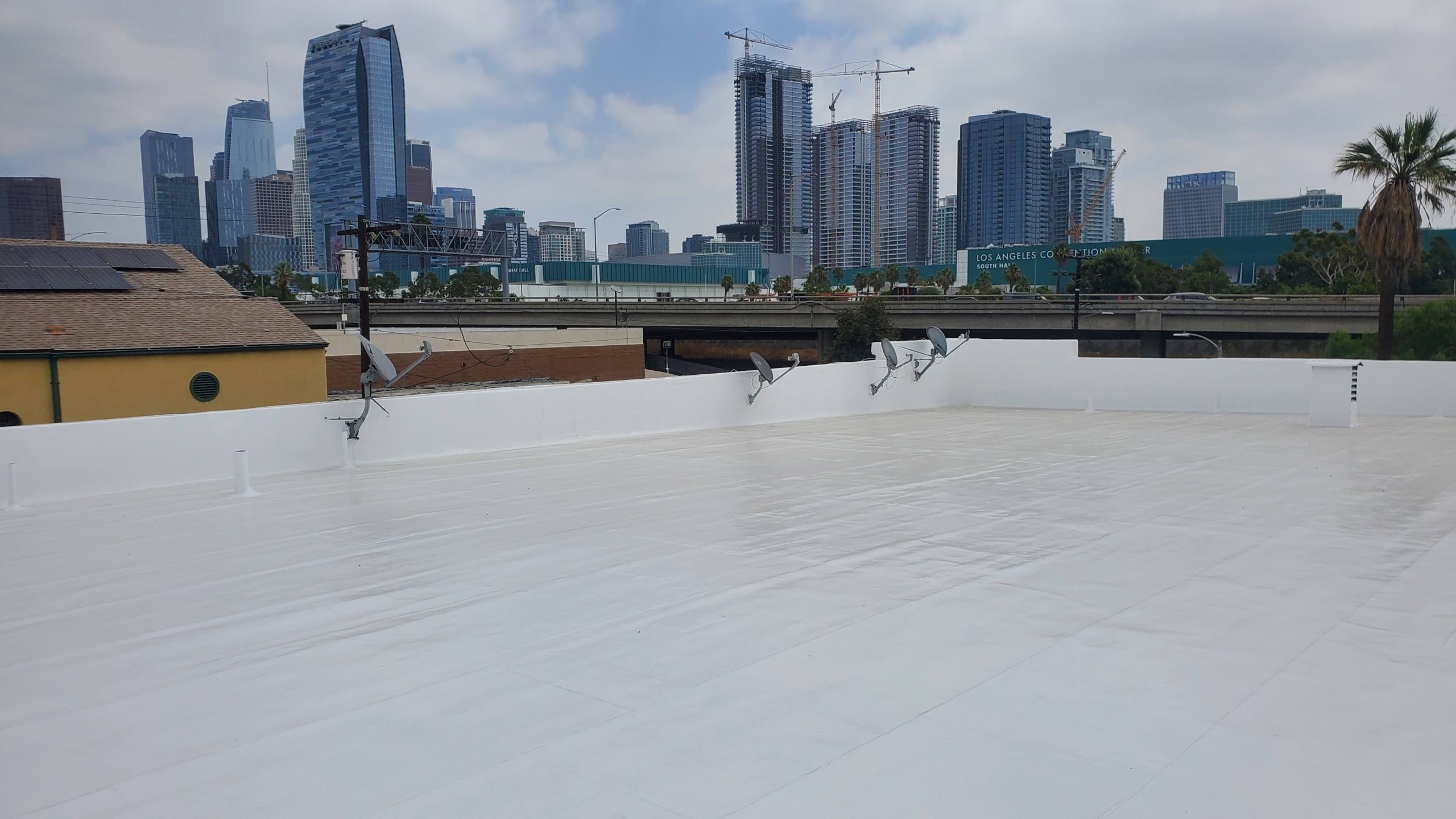 Silicone Coating on Commercial Roof