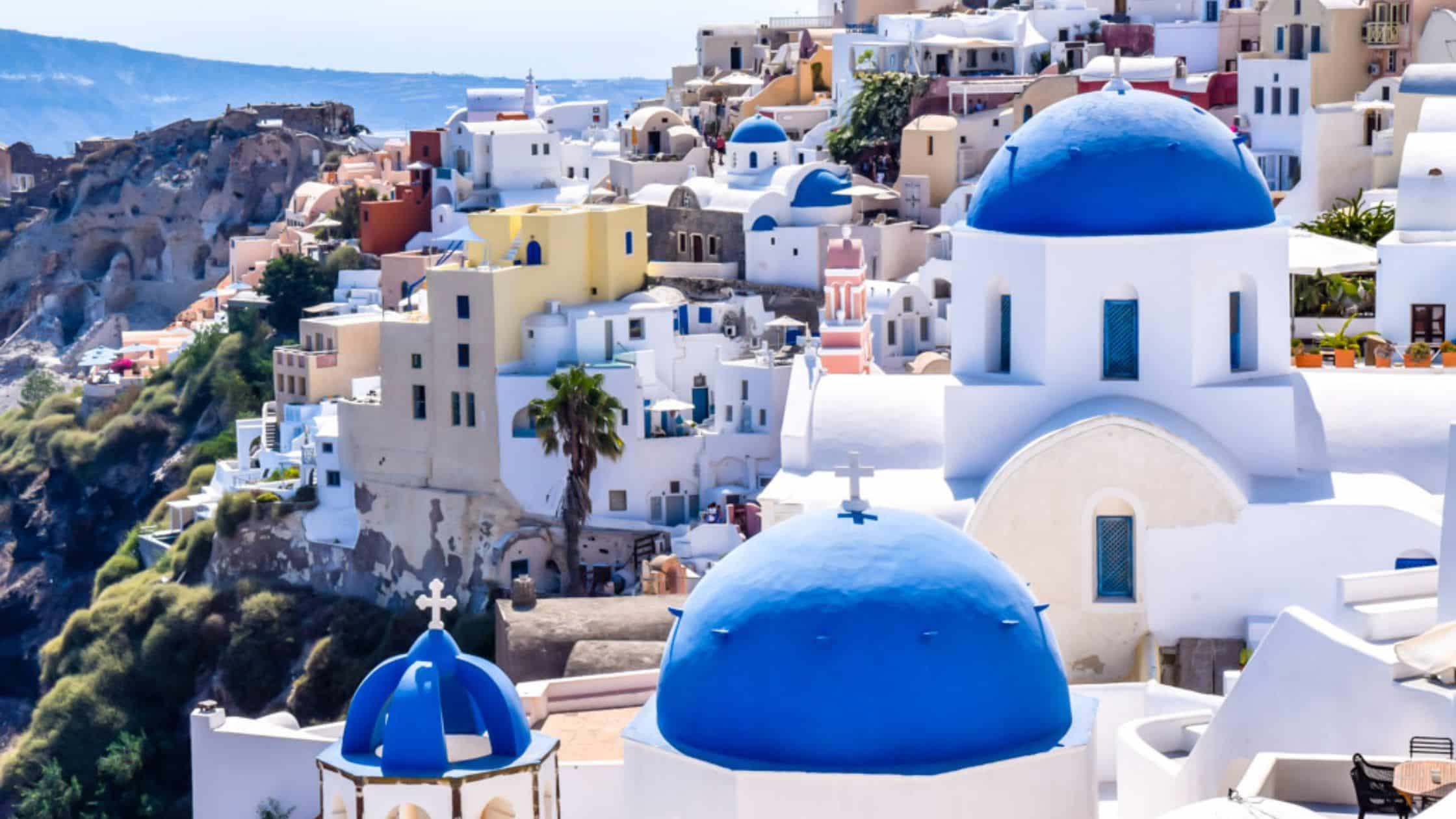 Blue Domed Roofs Greece
