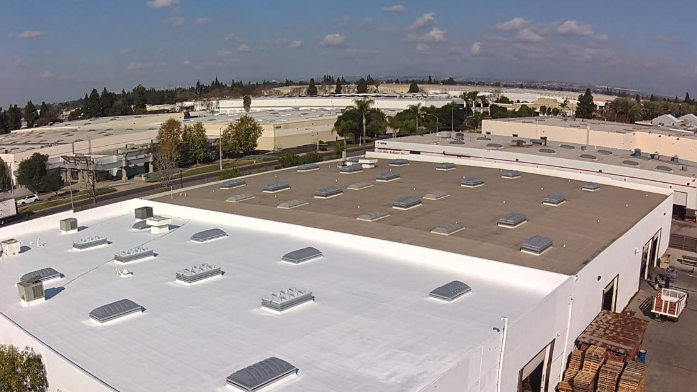 Silicone Coating clean commercial roof vs dirty commercial roof