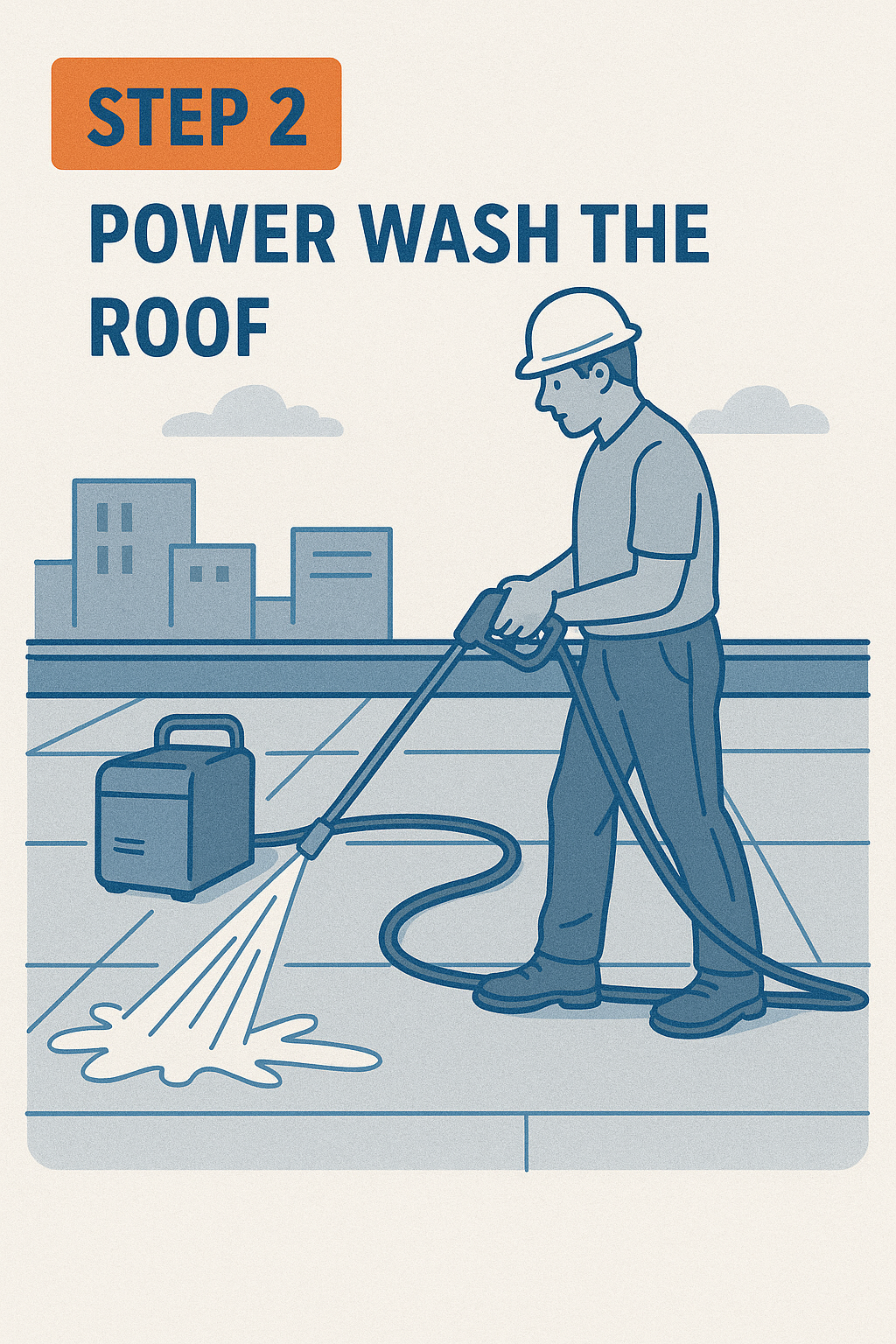 Power wash the roof Power wash the roof
